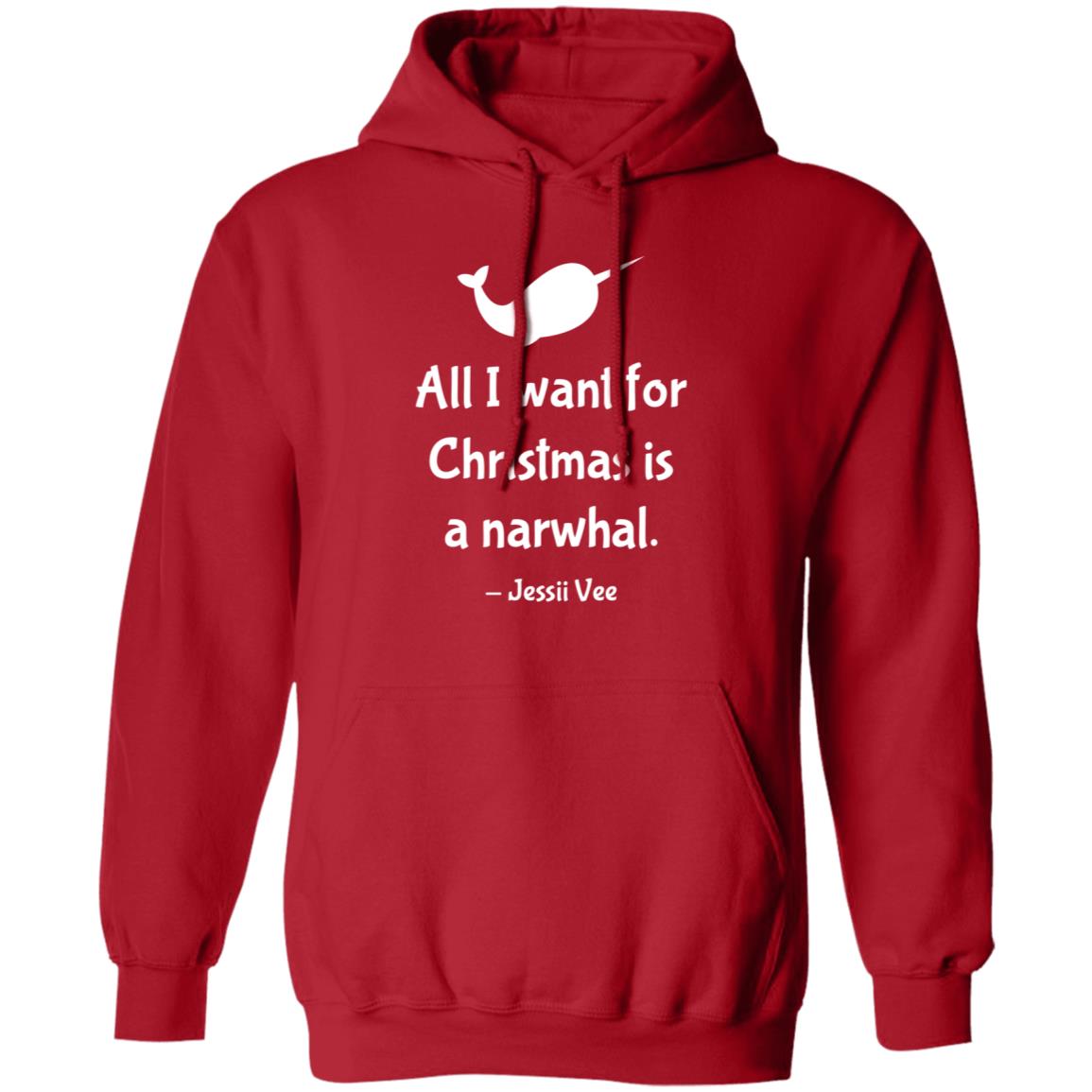 Jessii Vee Merch Narwhal Christmas Hoodie All I Want For Christmas Is A Narwhal